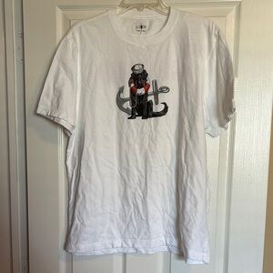 J. Crew NWT men’s white dog guard short sleeve graphic t-shirt size large
